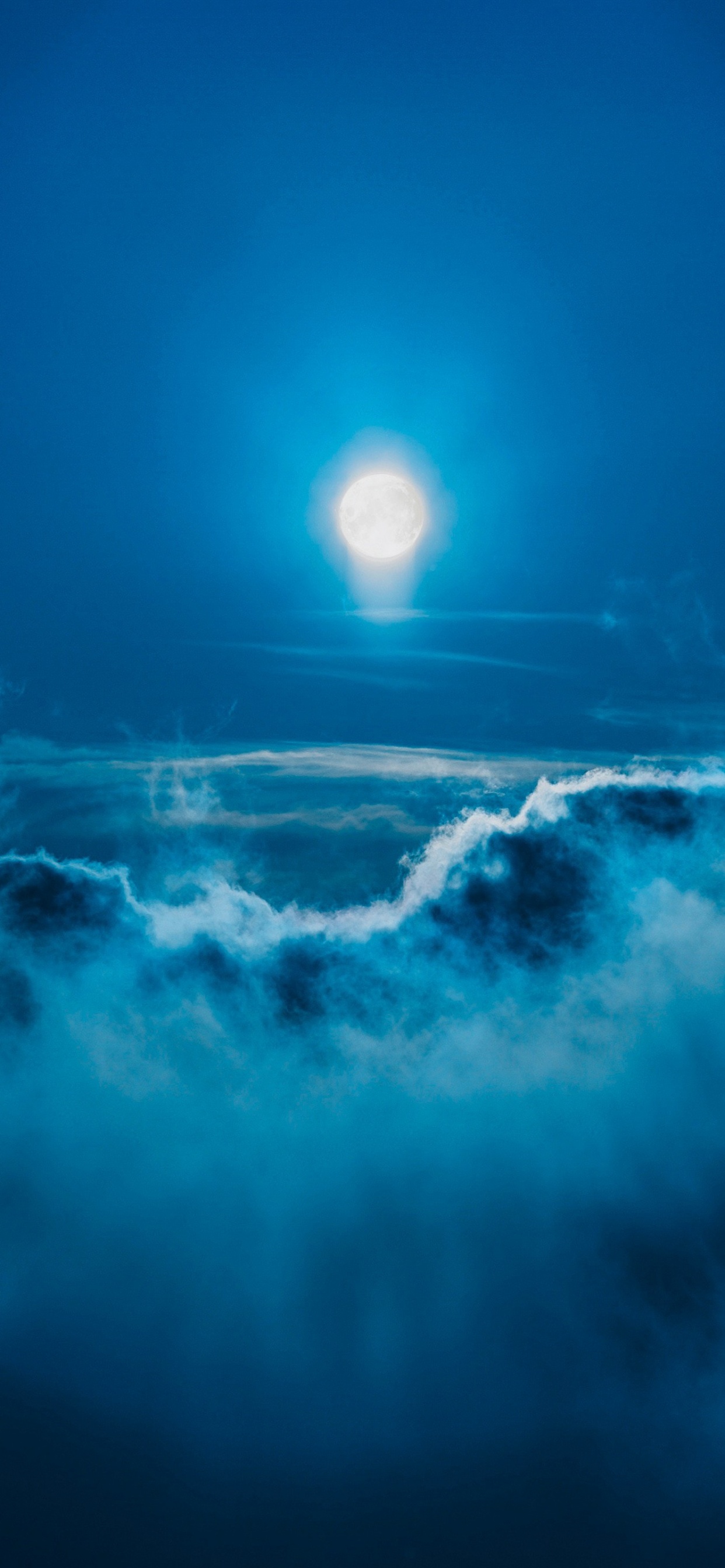 Обои луна, лунный свет, лунное затмение, свет, облако в разрешении 1242x2688