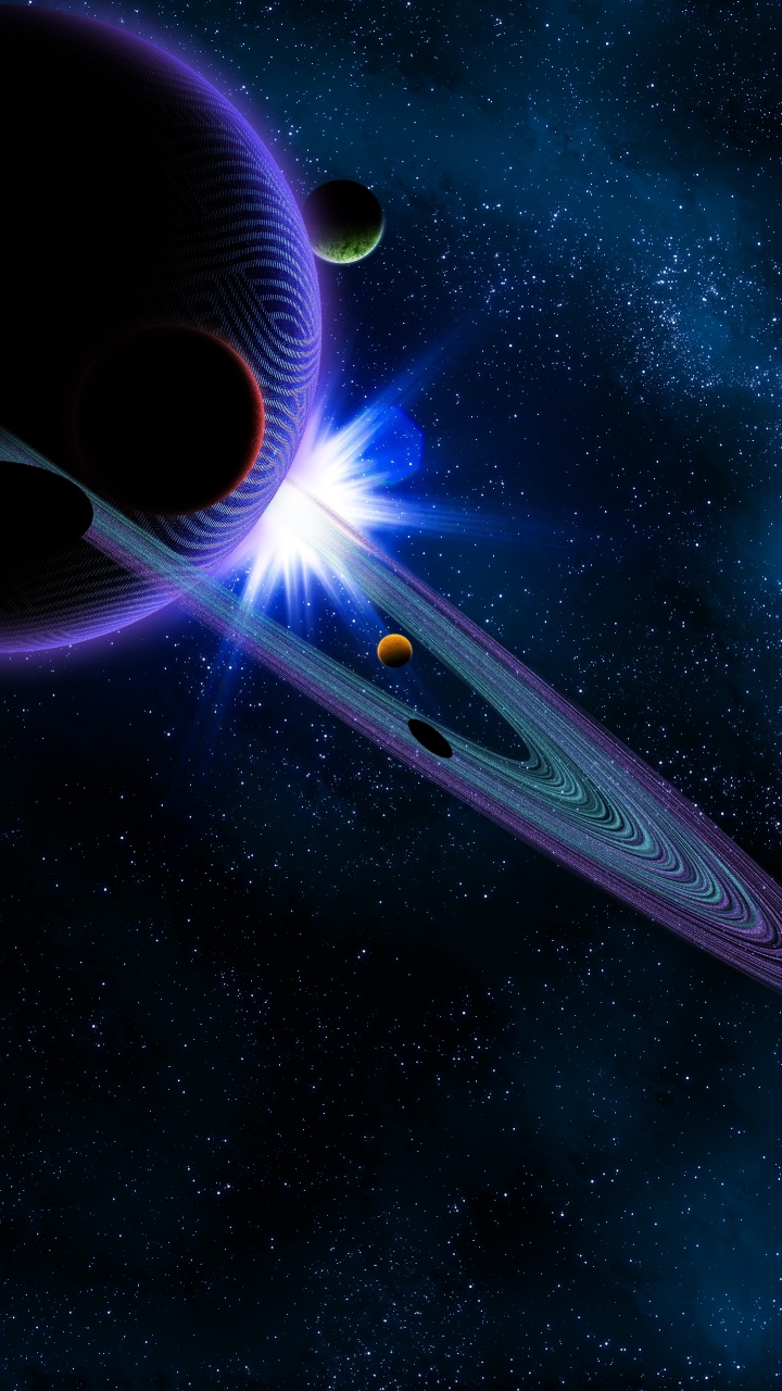 Обои научная фантазия, планета, арт, Научная фантастика, фантастическое искусство в разрешении 720x1280