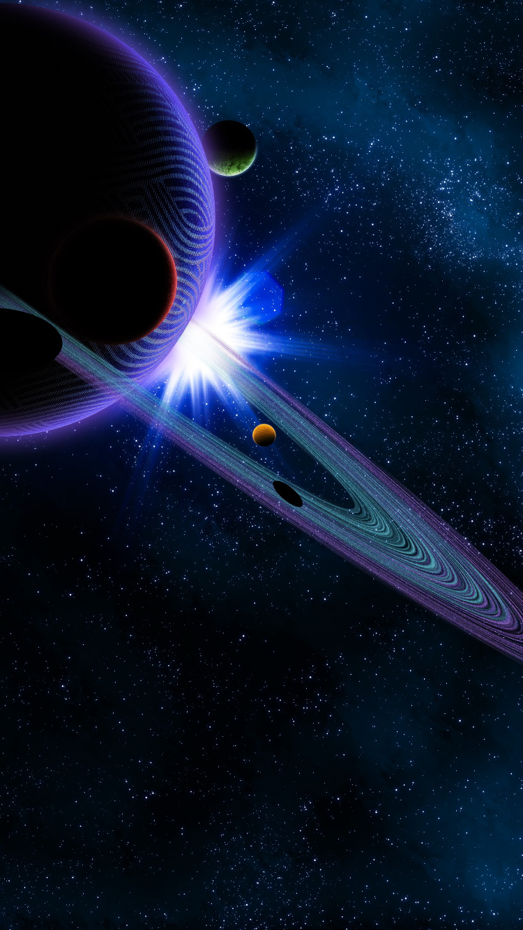 Обои научная фантазия, планета, арт, Научная фантастика, фантастическое искусство в разрешении 750x1334