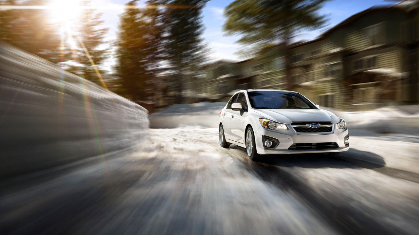 Обои subaru, авто, катание, обод, Субару WRX в разрешении 1366x768