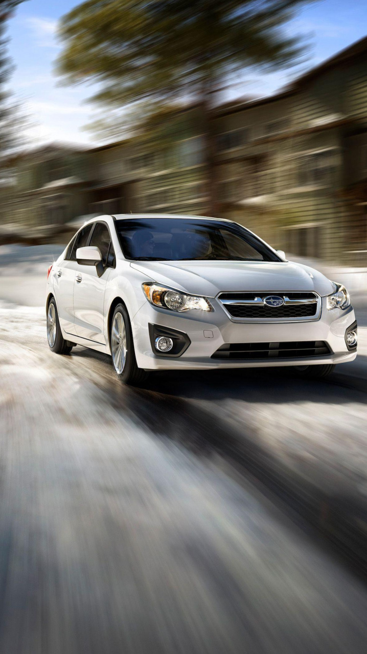 Обои subaru, авто, катание, обод, Субару WRX в разрешении 750x1334