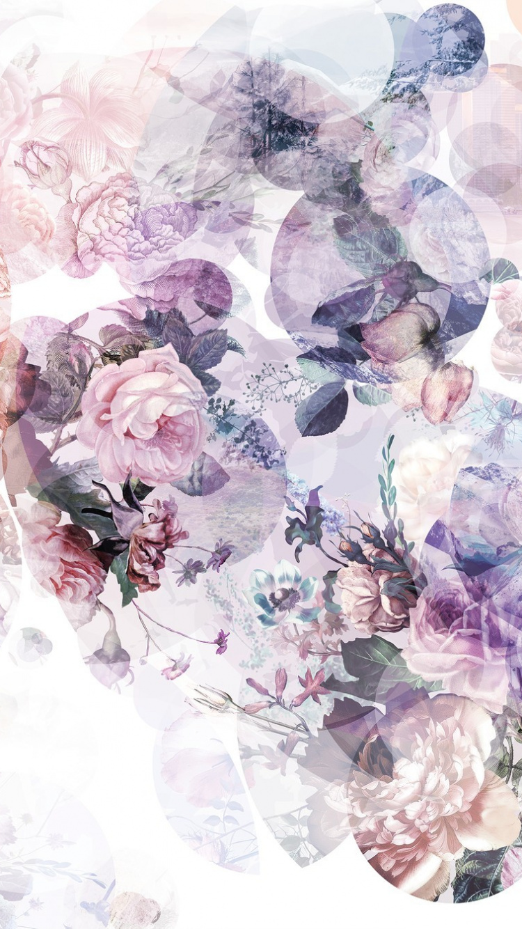 Обои Комар XXL4-060 желаю настенная, фреска, акварельные краски, узор, иллюстрация в разрешении 750x1334