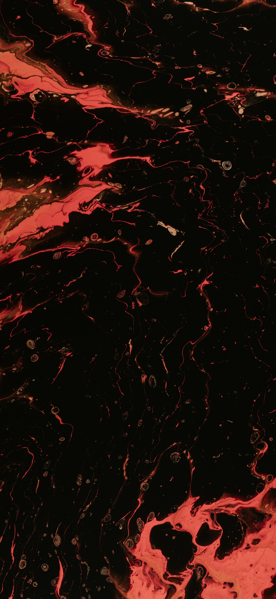 Обои красный цвет, вода, иллюстрация, космос, арт в разрешении 1125x2436