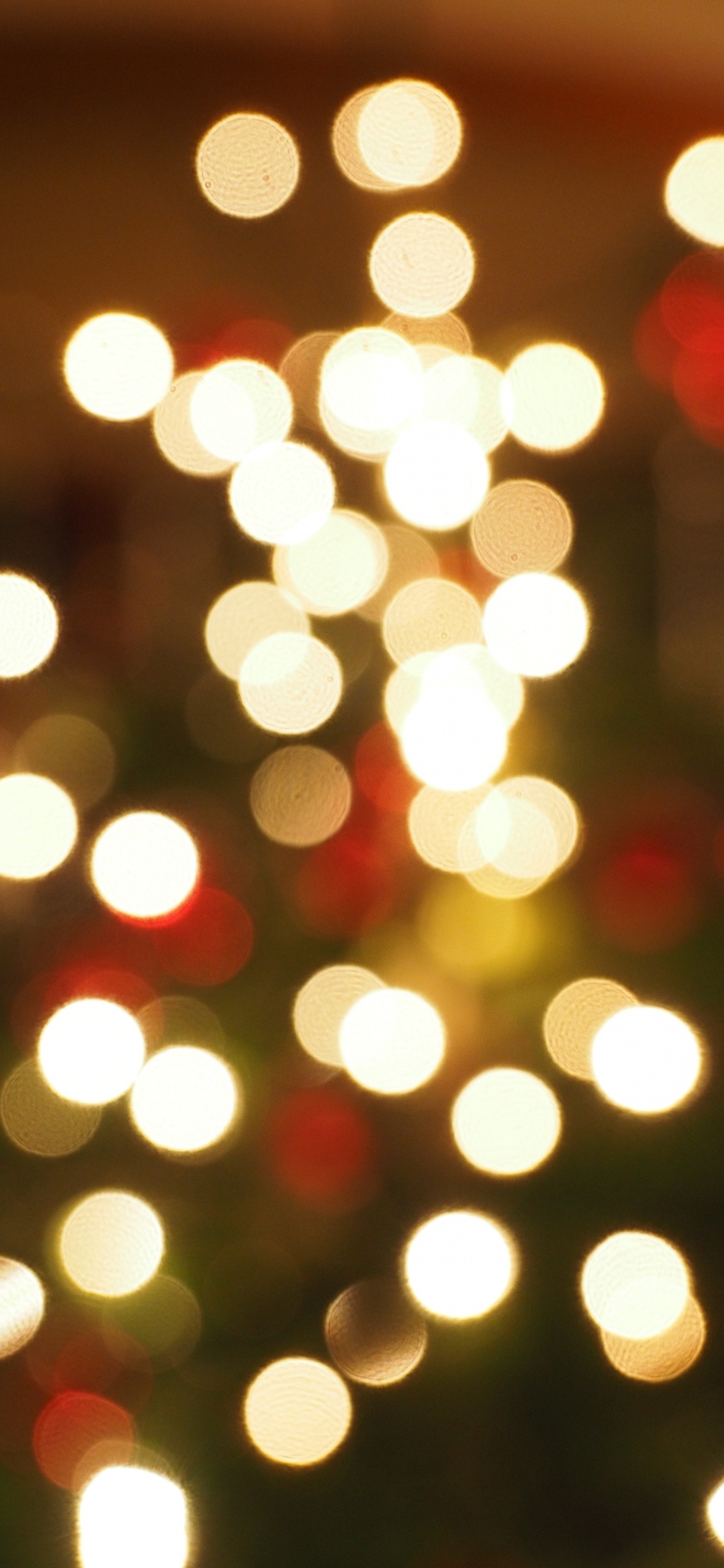 Обои боке, освещение, свет, Рождество, апертура в разрешении 1125x2436