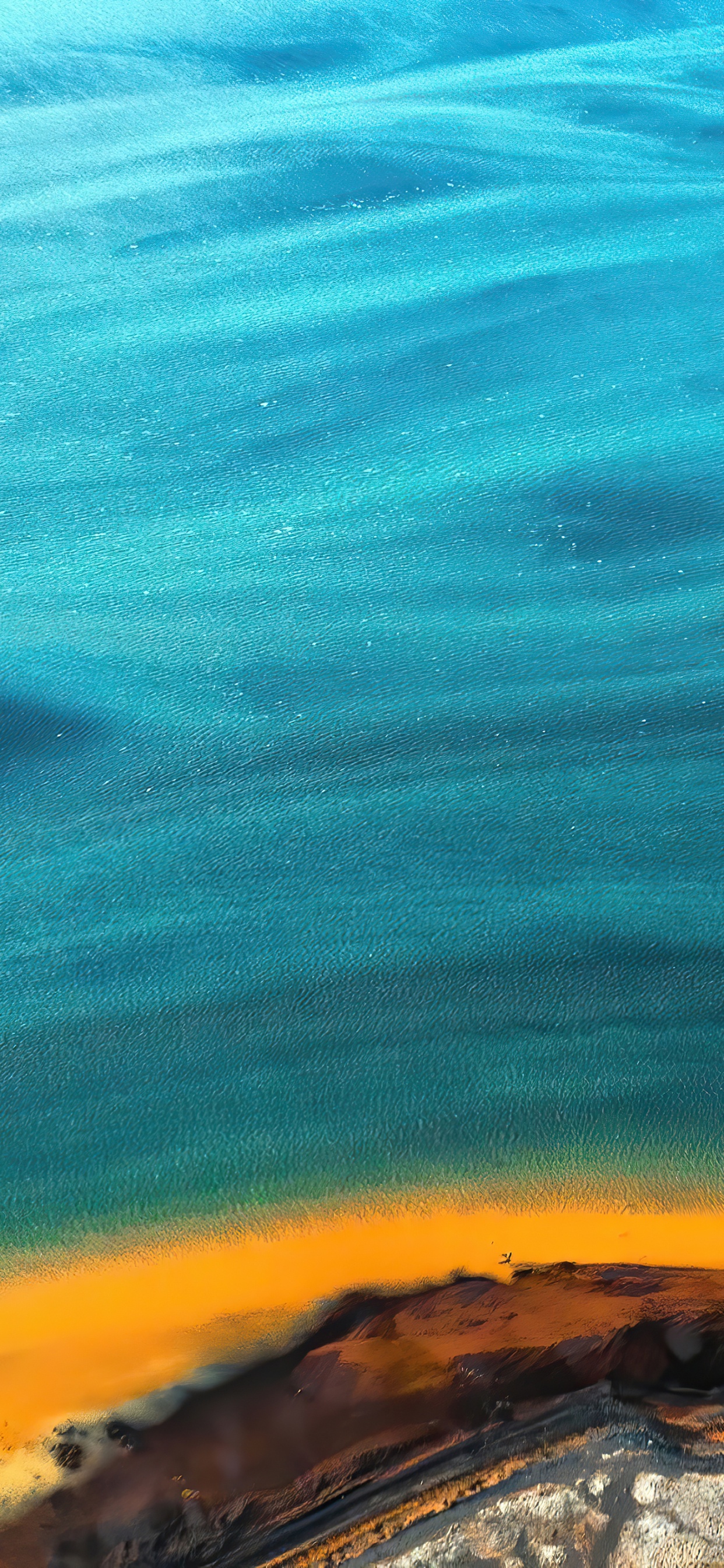 Обои вода, берег, лазурный, синий, ткань в разрешении 1242x2688