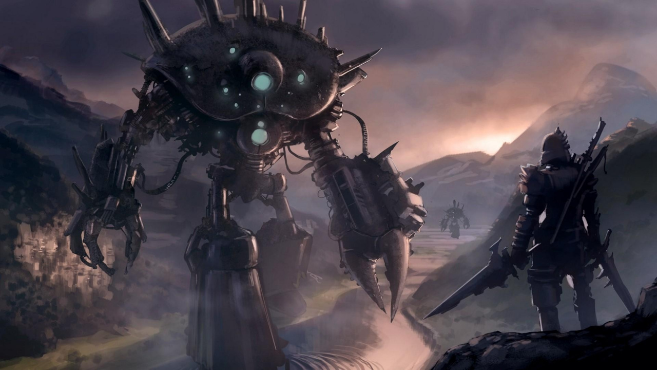 Обои киборг, арт, иллюстрация, стратегии видео игры, компьютерная игра в разрешении 1280x720