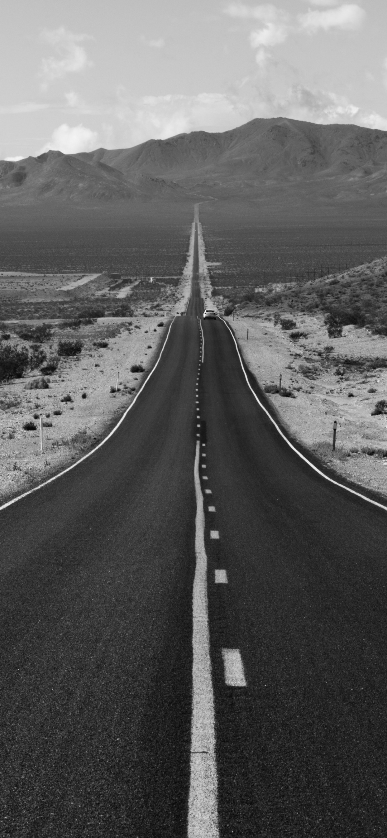 Обои битти, облако, гора, растение, дорожное покрытие в разрешении 1242x2688