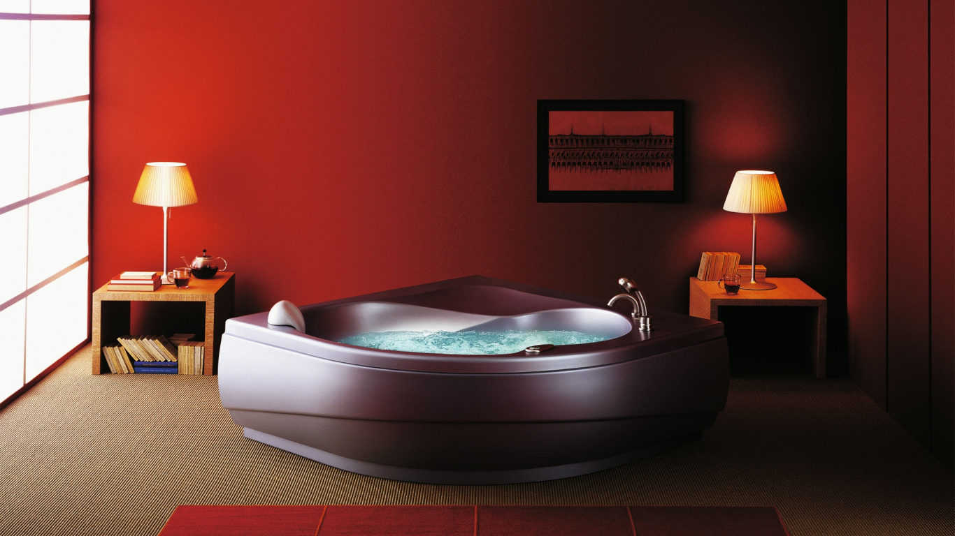 Обои таблица, дизайн интерьера, каркас кровати, спальня, гостиная в разрешении 1366x768