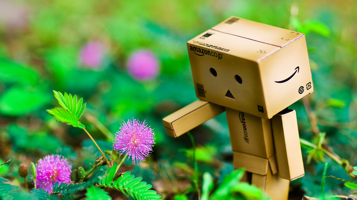 Обои danbo, робот, бумага, Амазонка, макросъемка в разрешении 1366x768