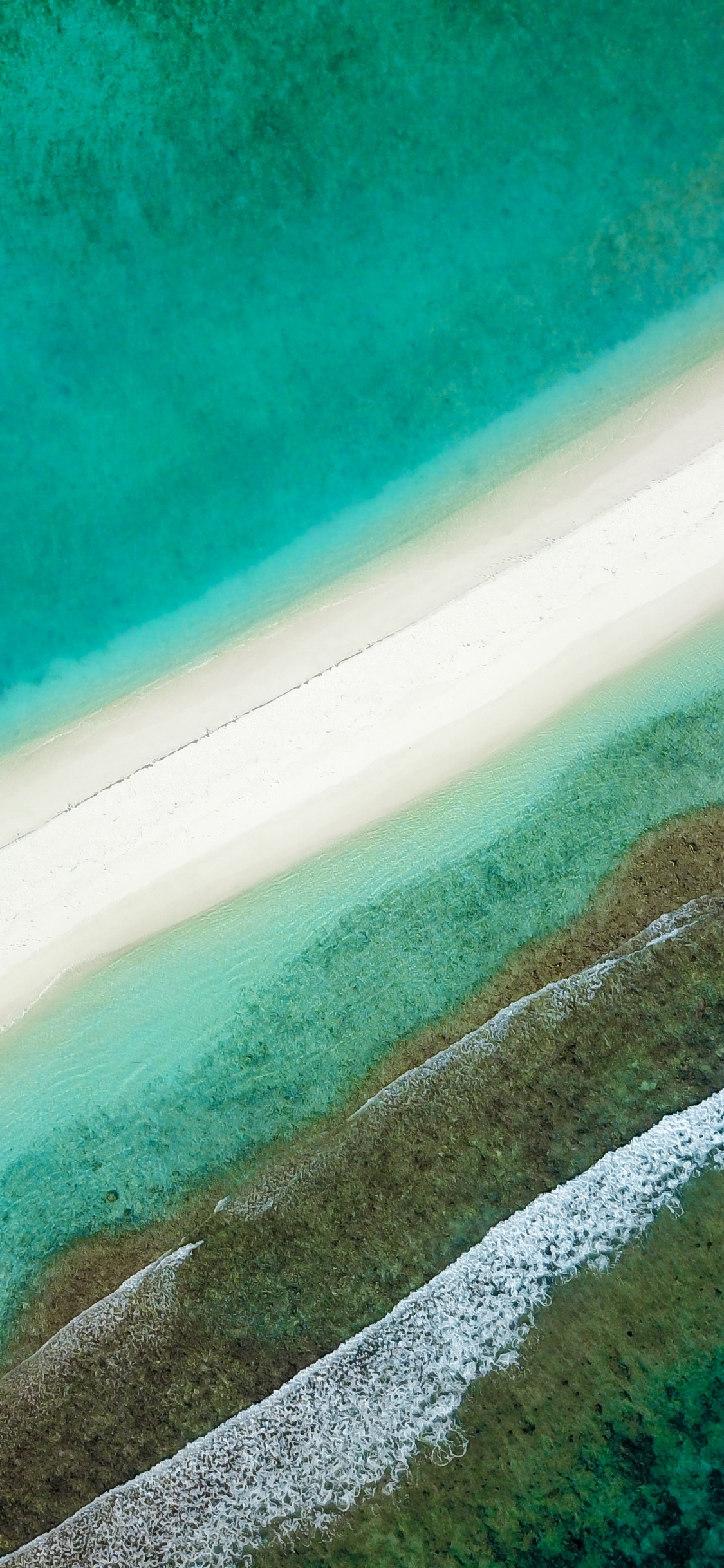 Обои синий, зеленый, Аква, бирюза, вода в разрешении 1125x2436