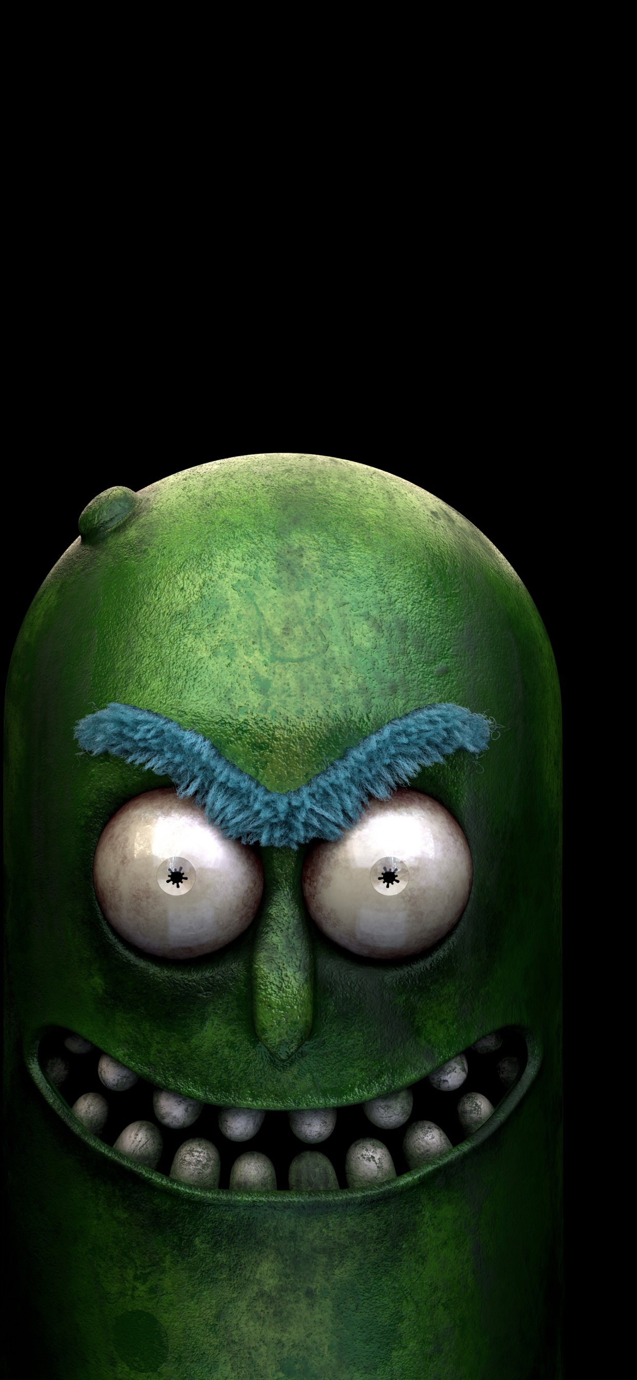 Обои амолед, Рик и Морти Амолед, Рик Санчез, Маринованный Рик, Помогайки и уничтожить в разрешении 1242x2688