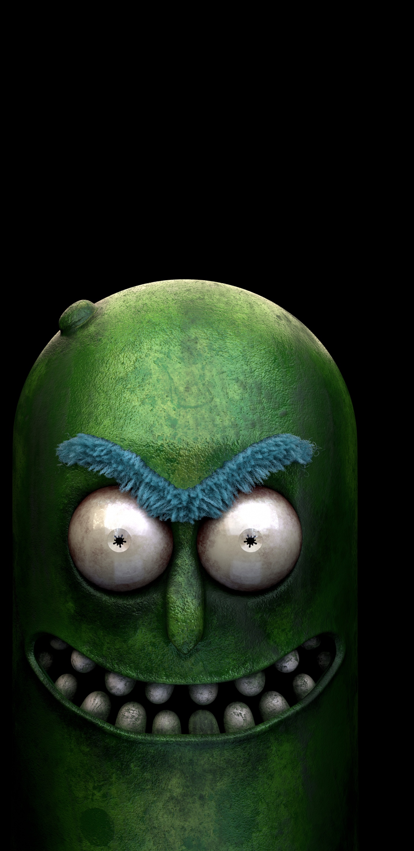 Обои амолед, Рик и Морти Амолед, Рик Санчез, Маринованный Рик, Помогайки и уничтожить в разрешении 1440x2960