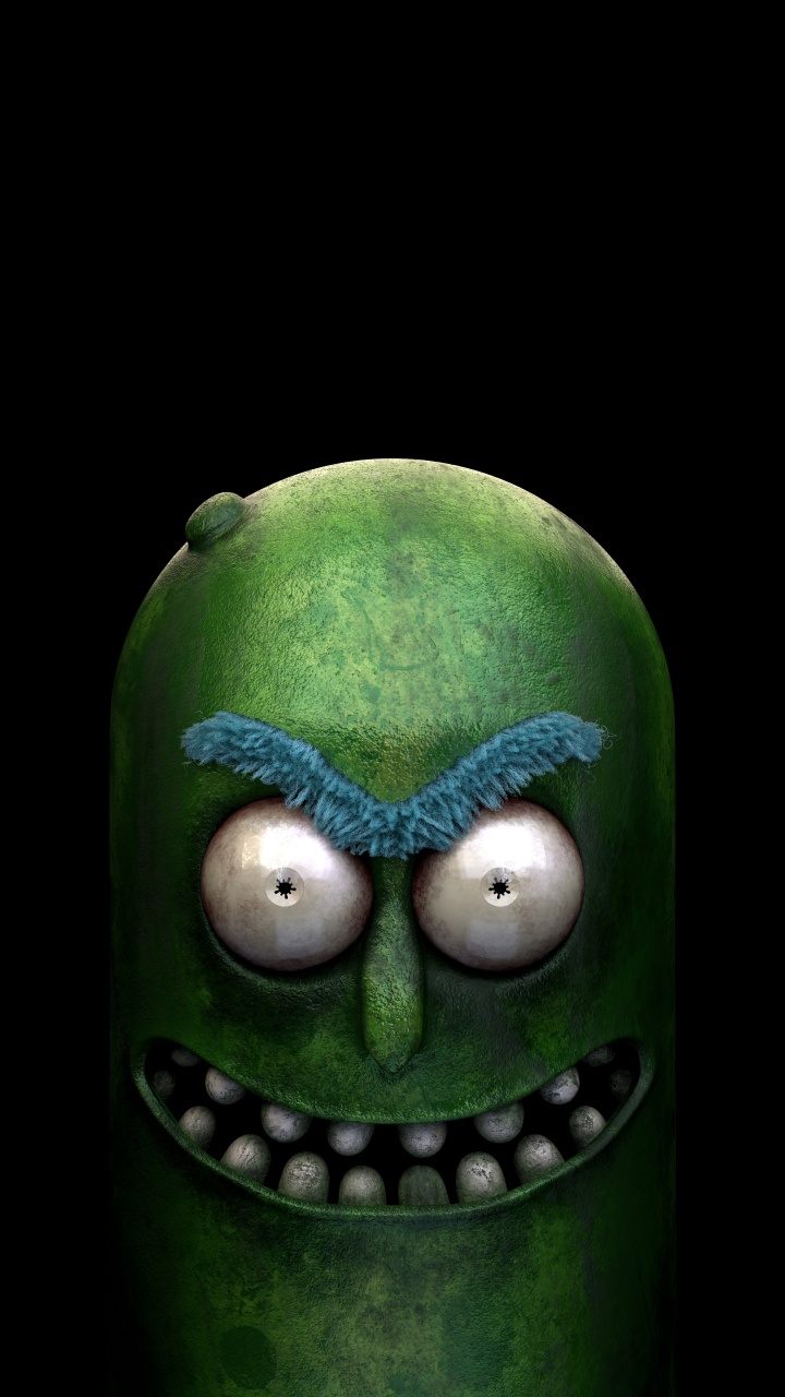 Обои амолед, Рик и Морти Амолед, Рик Санчез, Маринованный Рик, Помогайки и уничтожить в разрешении 720x1280