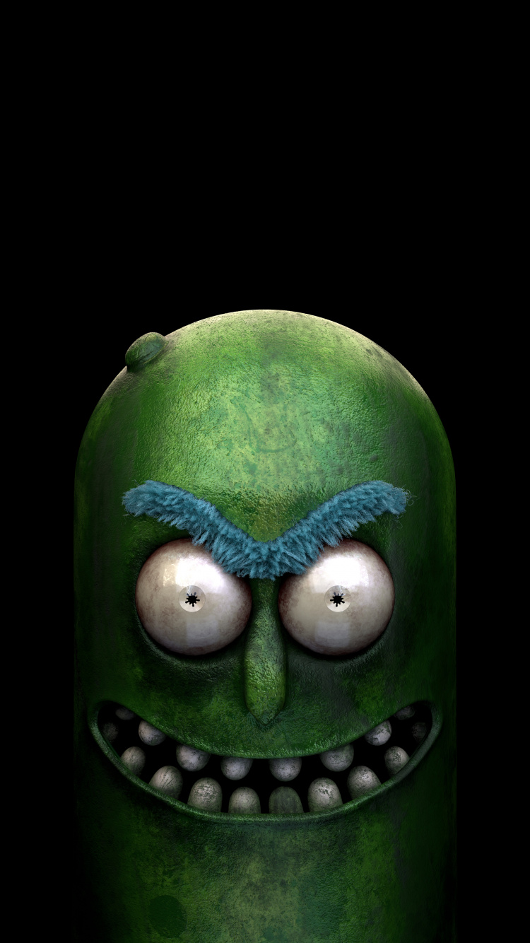 Обои амолед, Рик и Морти Амолед, Рик Санчез, Маринованный Рик, Помогайки и уничтожить в разрешении 750x1334