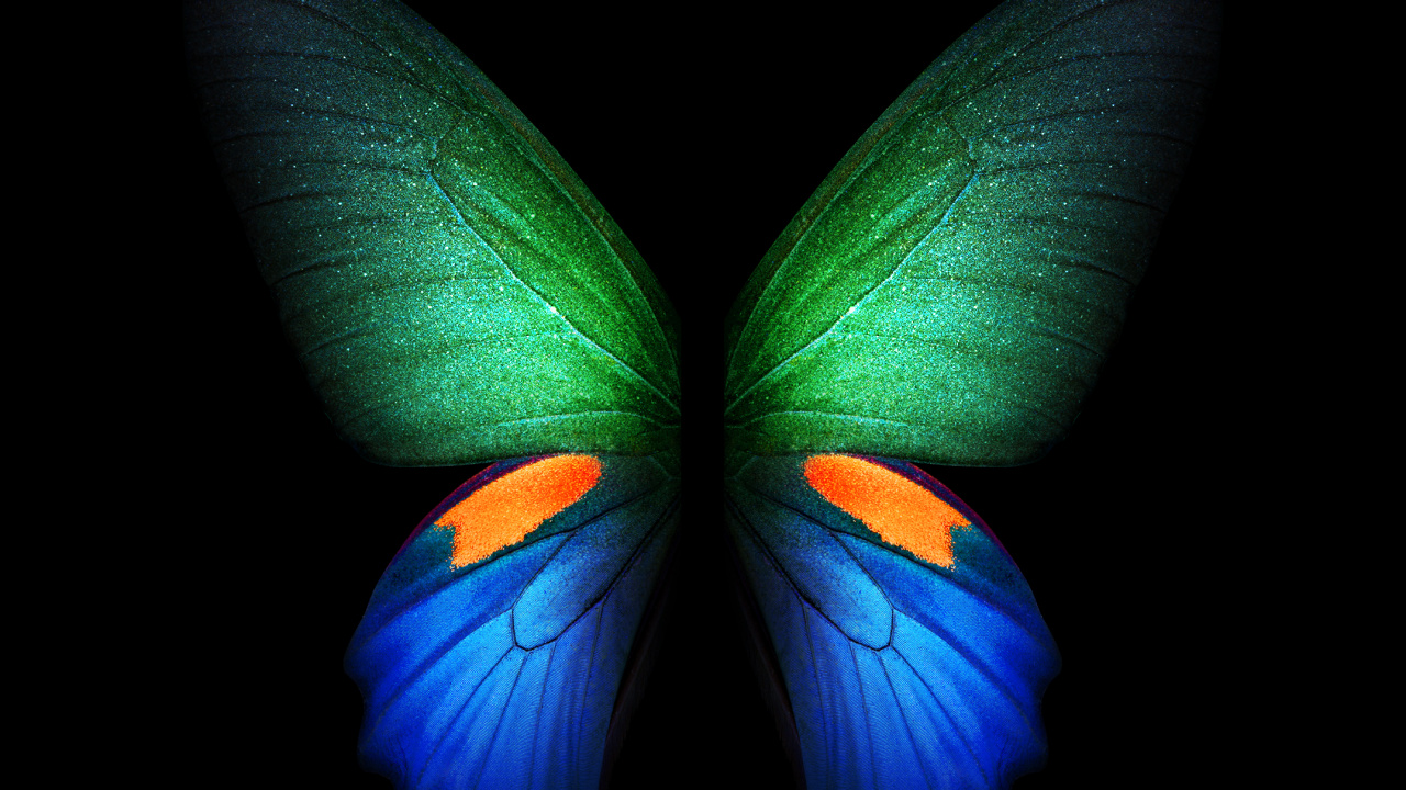 Обои Samsung Galaxy, Samsung, Samsung Galaxy Fold, складка галактики, складной смартфон в разрешении 1280x720