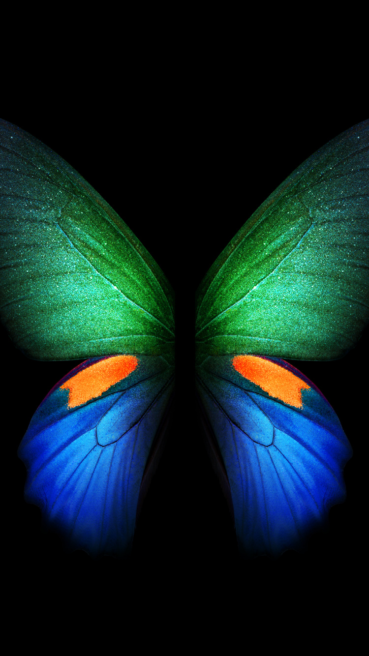 Обои Samsung Galaxy, Samsung, Samsung Galaxy Fold, складка галактики, складной смартфон в разрешении 750x1334