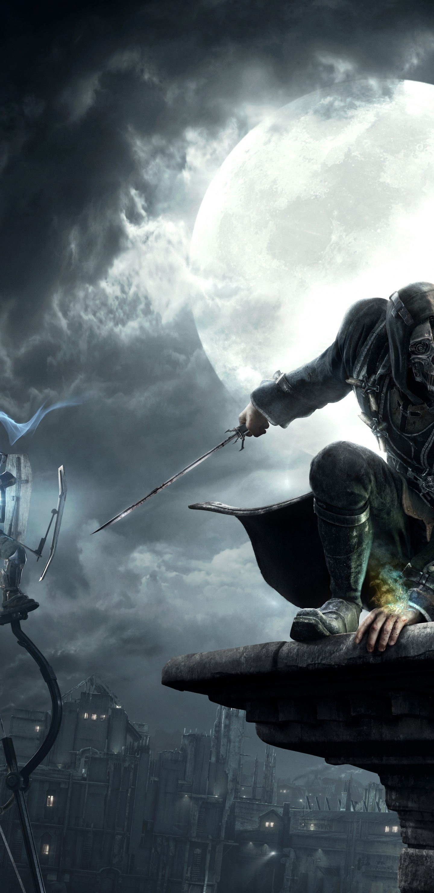 Обои игра-боевик, Эмили Kaldwin, Dishonored Полное Издание, Цифровой композитинг, компьютерная игра в разрешении 1440x2960