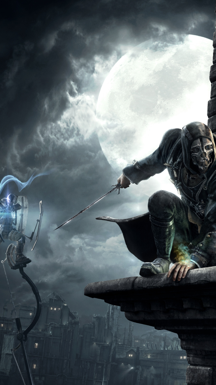 Обои игра-боевик, Эмили Kaldwin, Dishonored Полное Издание, Цифровой композитинг, компьютерная игра в разрешении 750x1334