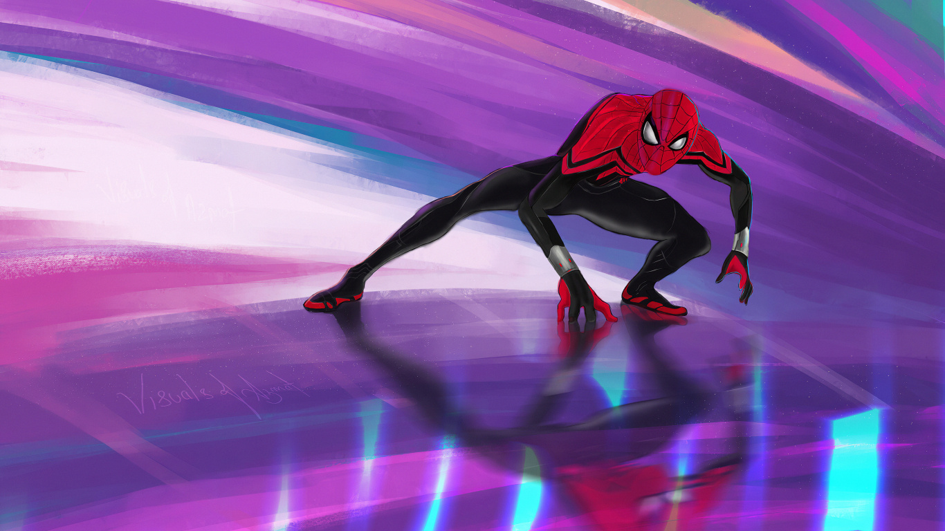 Обои веном, бег на коньках, арт, Скоростной бег на коньках, мститель в разрешении 1366x768