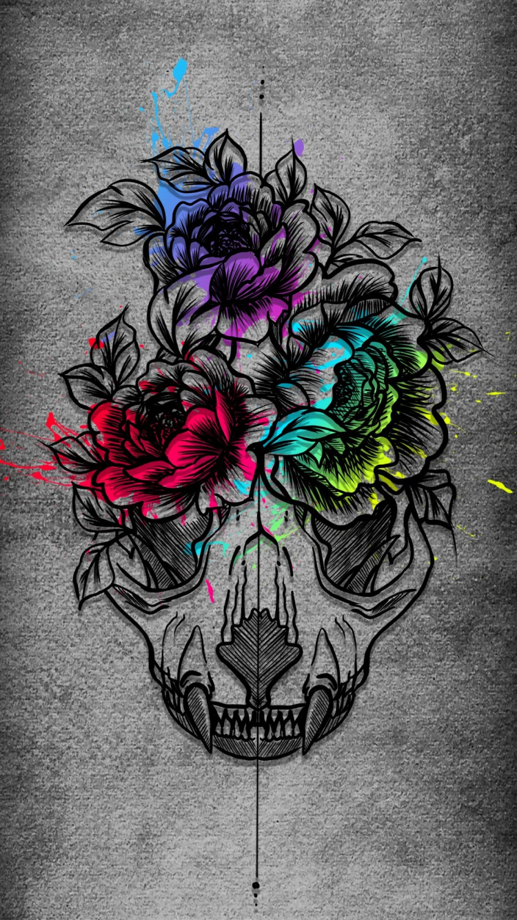 Обои цветок, визуальное искусство, графический дизайн, растение, лепесток в разрешении 750x1334