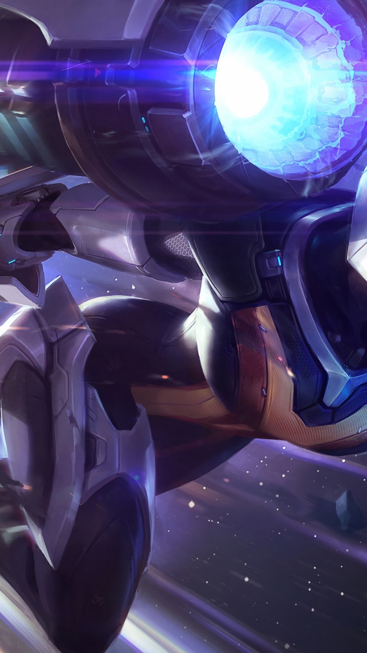 Обои пуля ангел кай са splash art, Лига легенд, К ДА, арт, фан арт в разрешении 720x1280