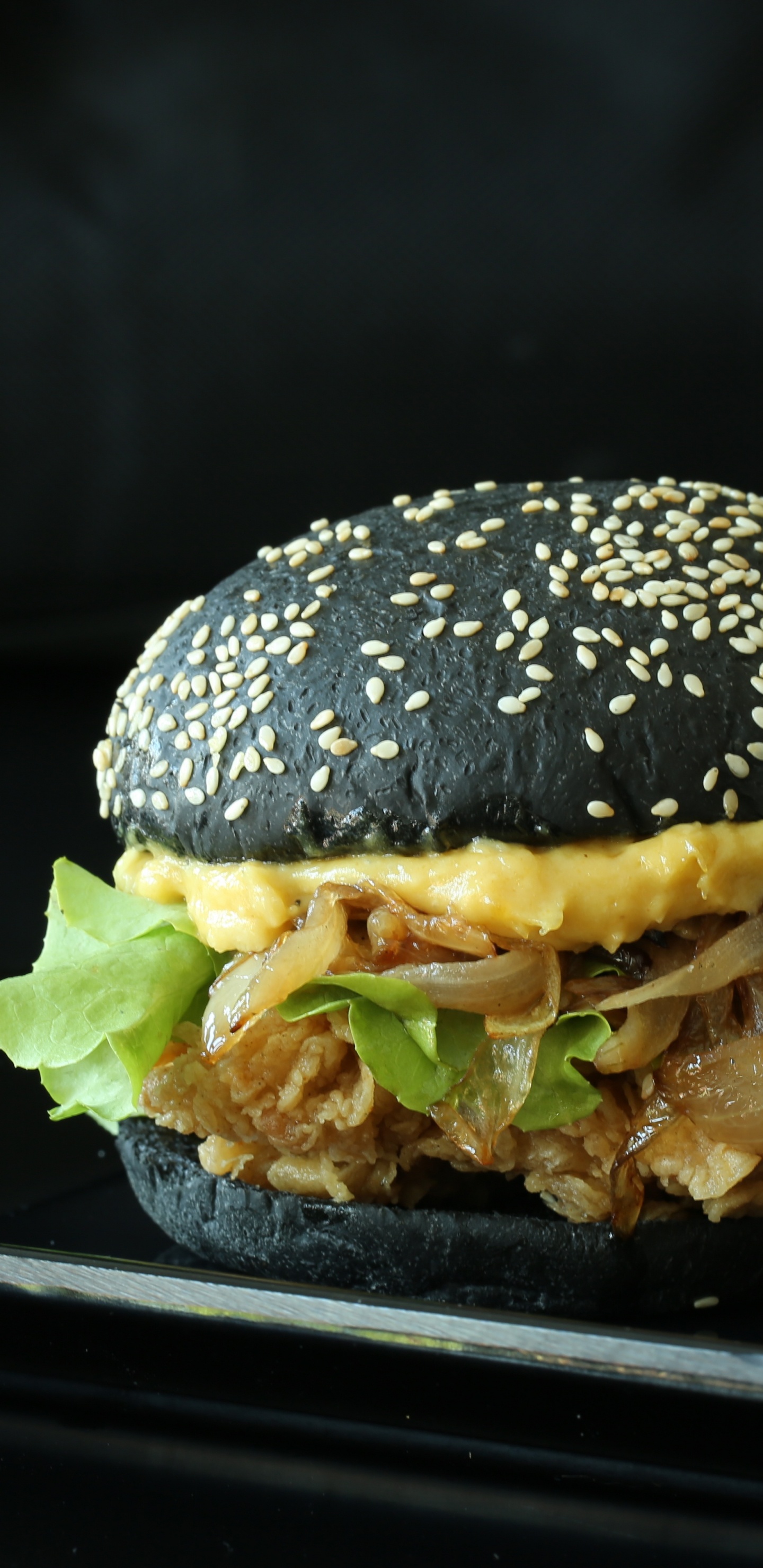 Обои гамбургер, Чизбургер, быстрое питание, картофель фри, пища в разрешении 1440x2960