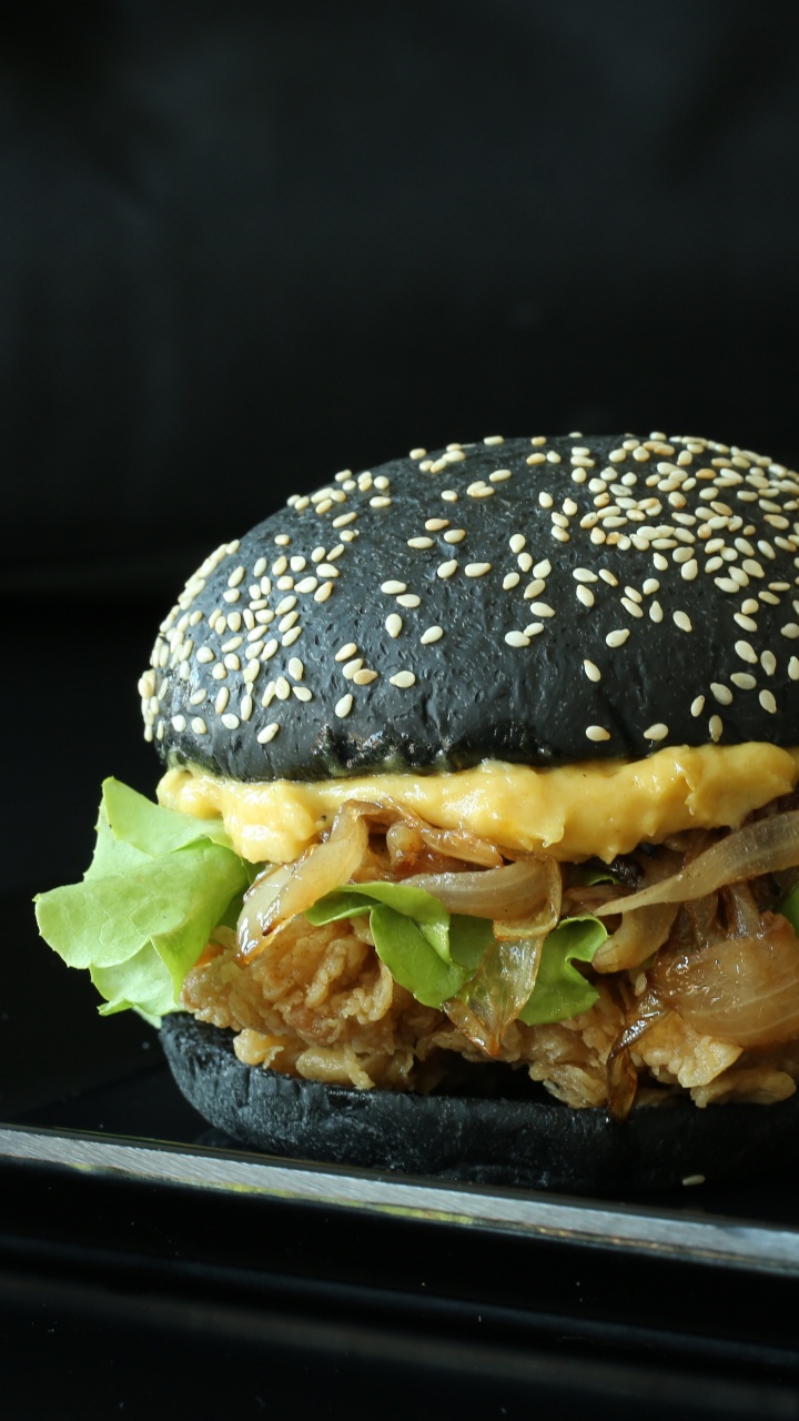 Обои гамбургер, Чизбургер, быстрое питание, картофель фри, пища в разрешении 720x1280