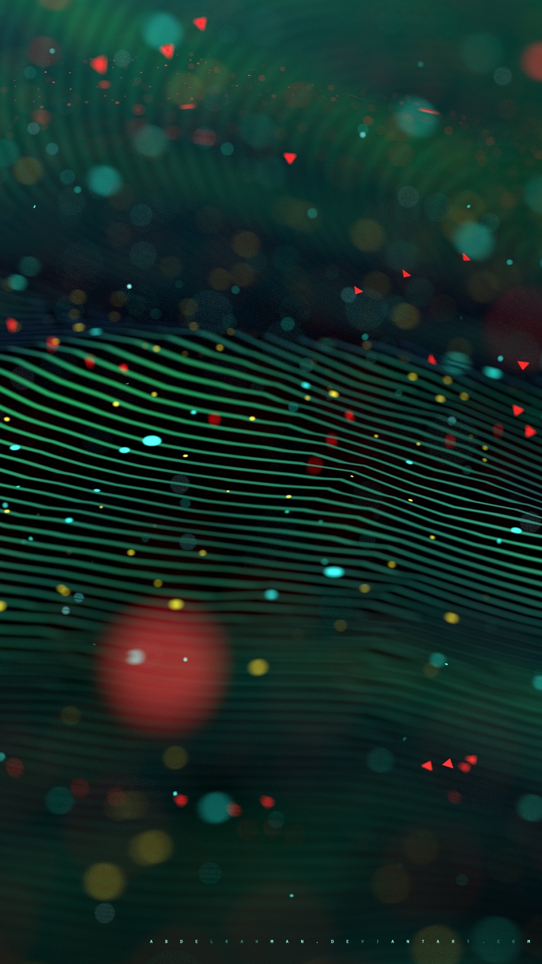 Обои зеленый, вода, космос, паутина в разрешении 1080x1920