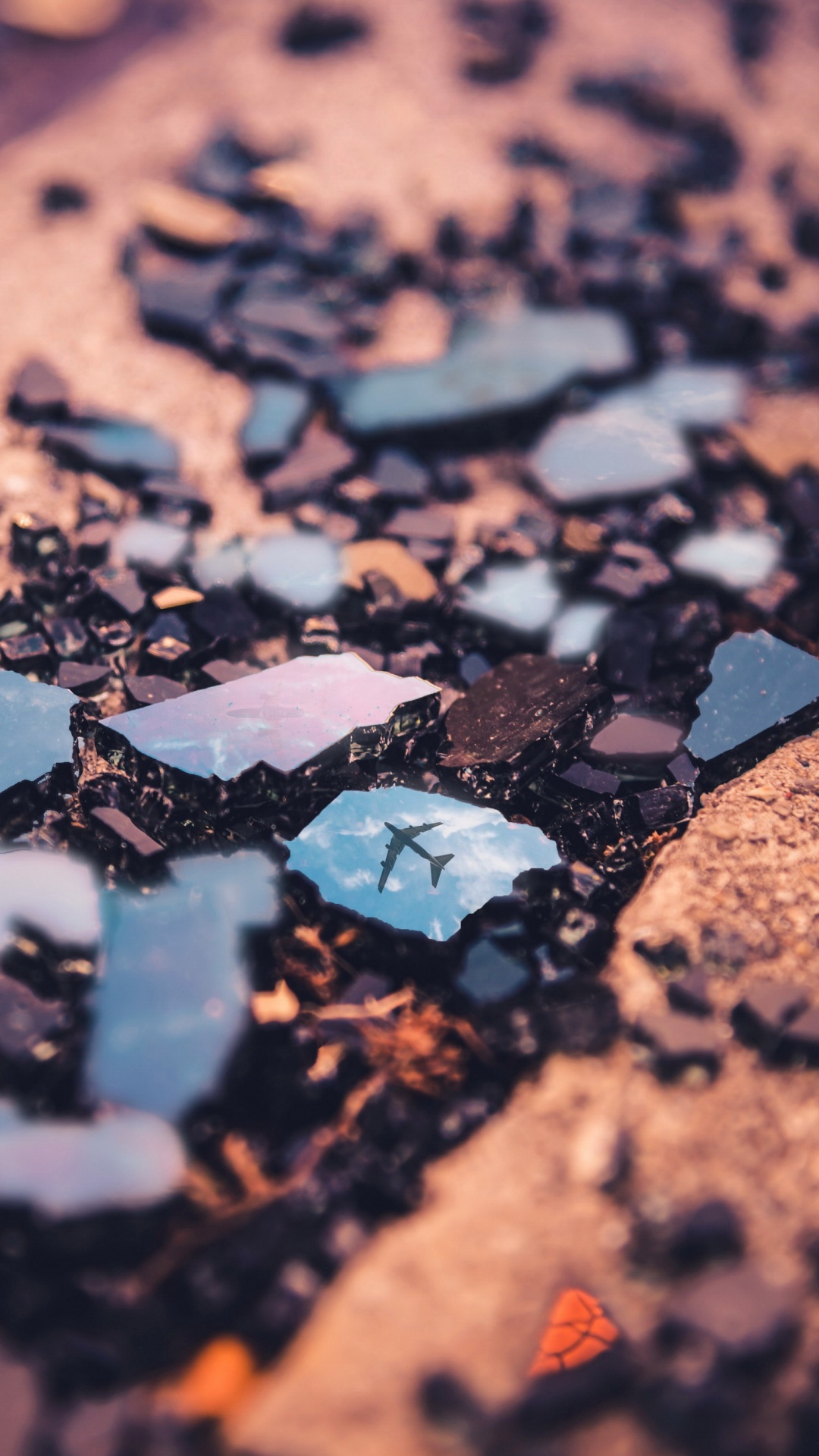 Обои самолет, путешествие, воздушное путешествие, древесина, дорожное покрытие в разрешении 1080x1920