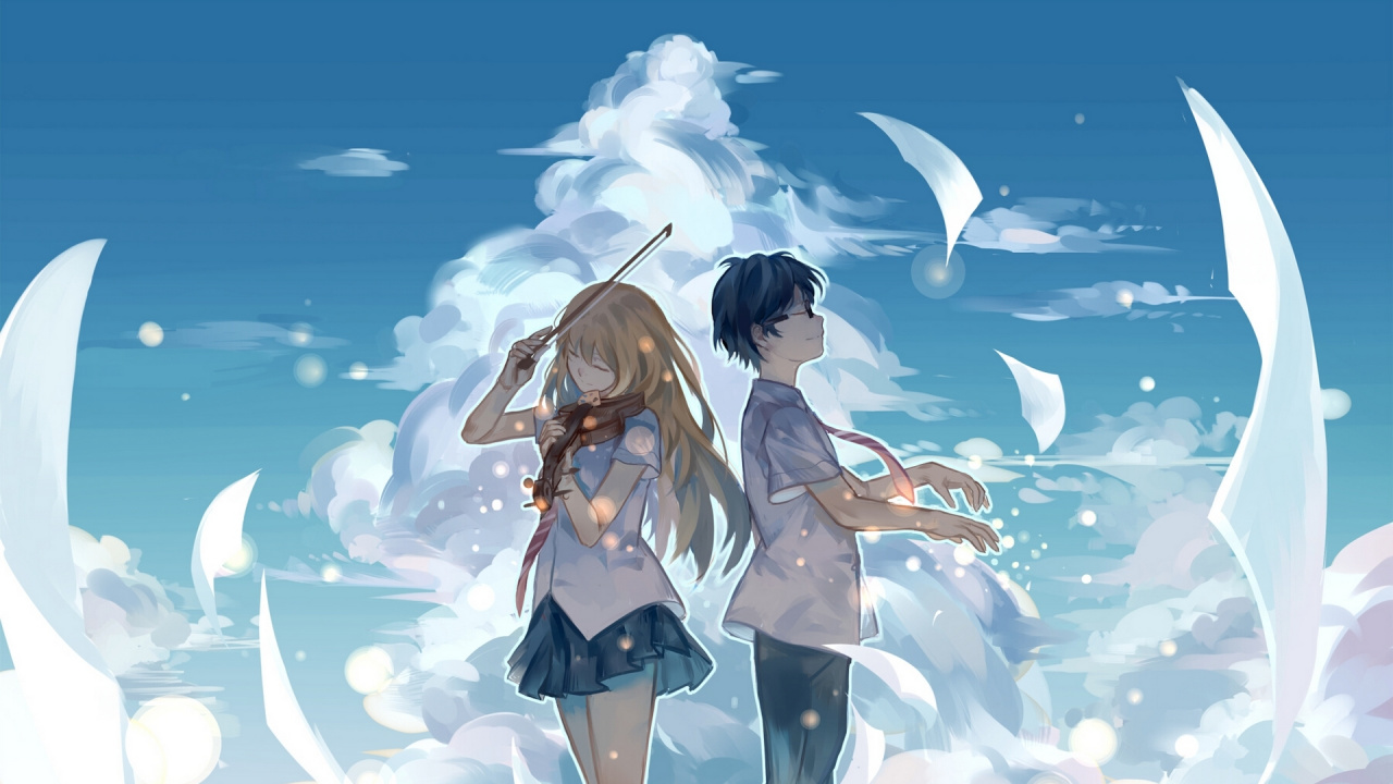 Обои аниме, иллюстрация, небо, искусство, арт в разрешении 1280x720