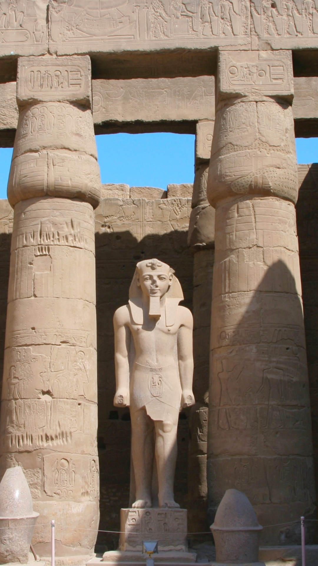 Обои Нил, Асуан, храм, египетский храм, археологический памятник в разрешении 1080x1920