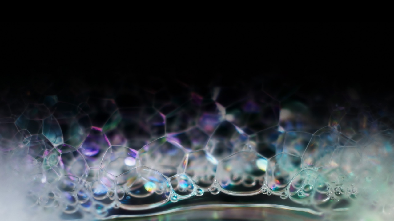 Обои вода, пурпур, фрактальное искусство, синий цвет, жидкость пузырь в разрешении 1280x720