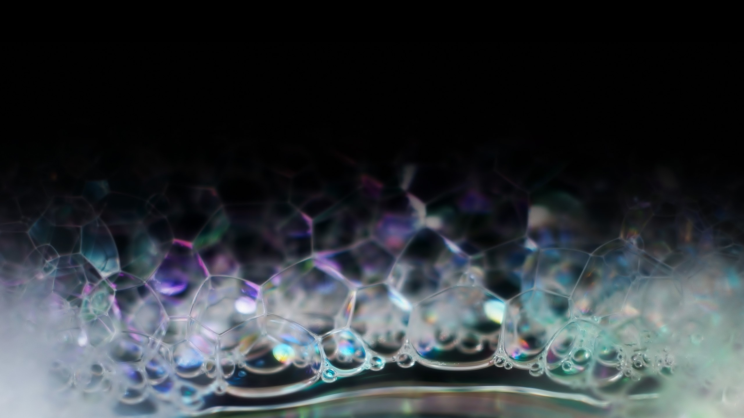 Обои вода, пурпур, фрактальное искусство, синий цвет, жидкость пузырь в разрешении 2560x1440