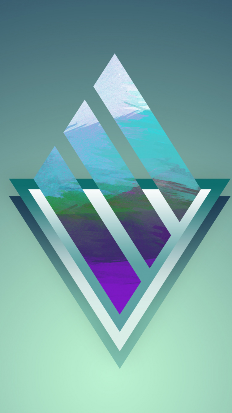 Обои абстрактное искусство, цифровое искусство, арт, лого, графика в разрешении 750x1334