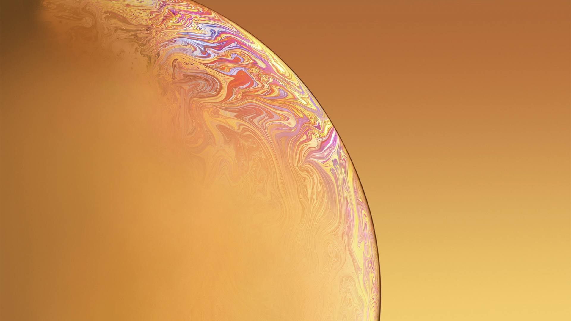 Обои apple, ios, желтый, Апельсин, персик в разрешении 1920x1080