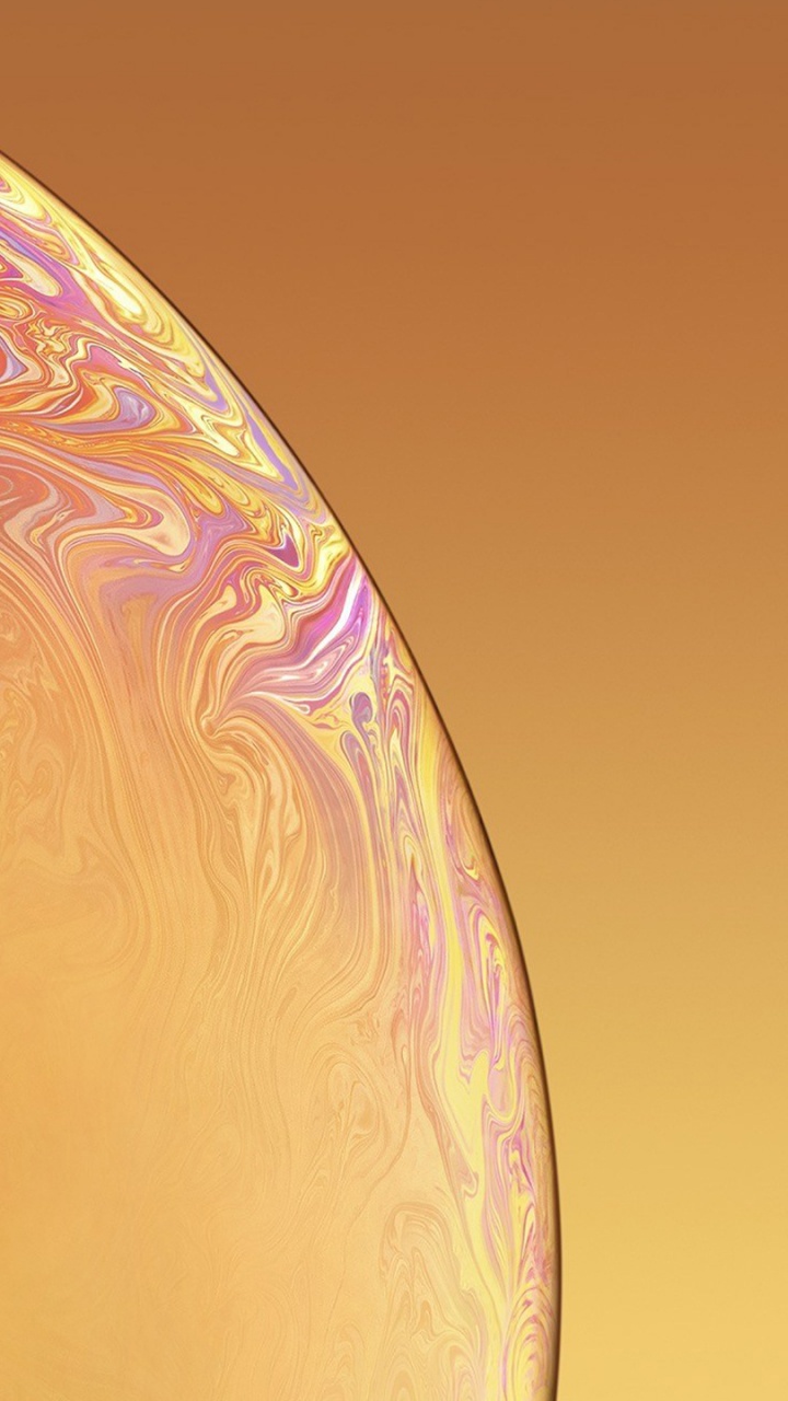 Обои apple, ios, желтый, Апельсин, персик в разрешении 720x1280