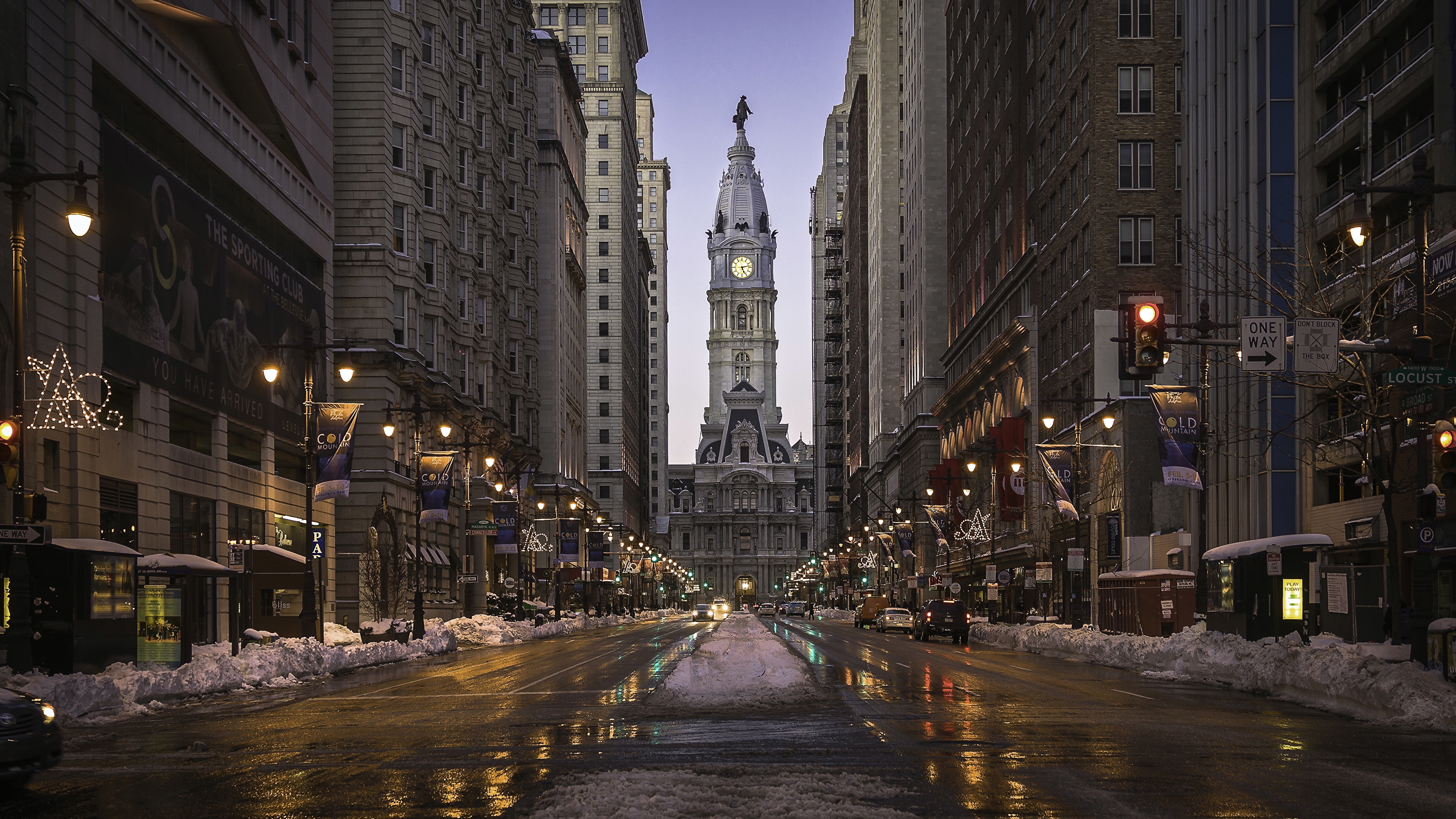 Обои Мэрия Филадельфии, здание, город, метрополия, городской район в разрешении 3840x2160