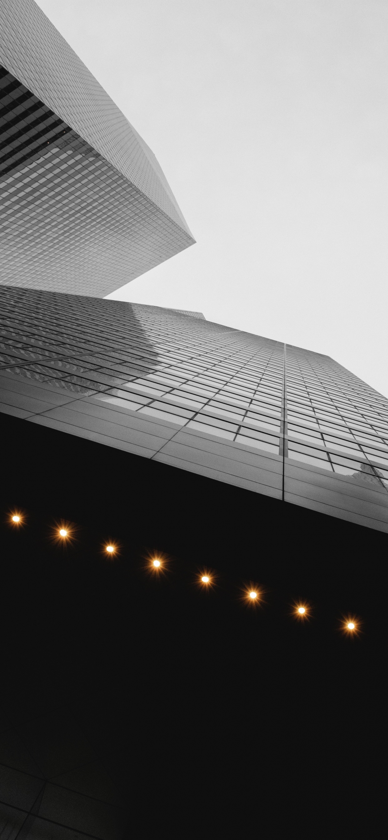 Обои крыша, архитектура, НьюЙорк, монохромный, здание в разрешении 1242x2688