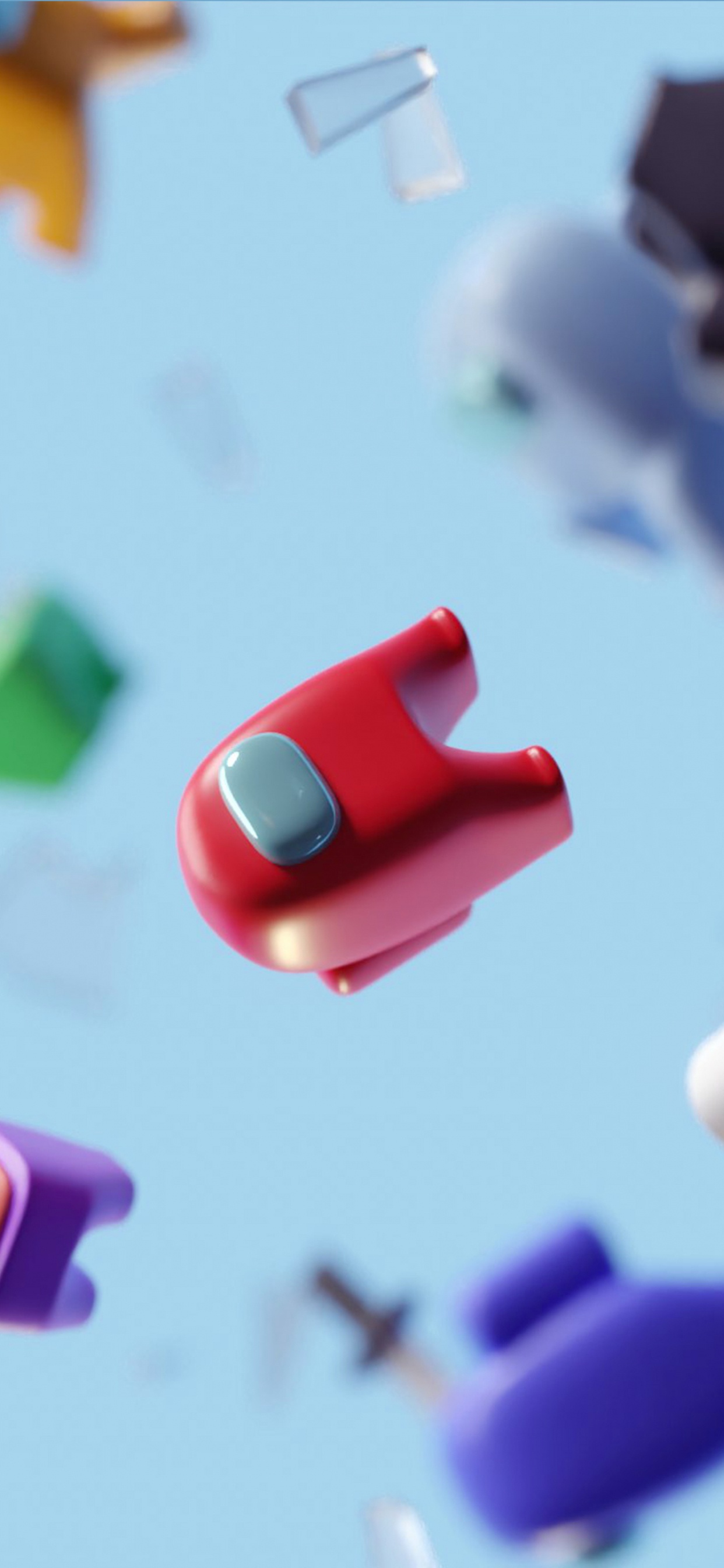 Обои Among Us, ios, красный цвет, красочность, пурпурный цвет в разрешении 1242x2688