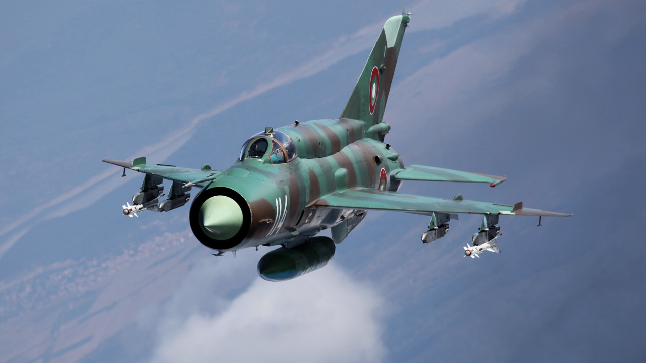 Обои Микоян-Гуревич Миг-23, военный самолет, самолеты, самолет, авиация в разрешении 1280x720