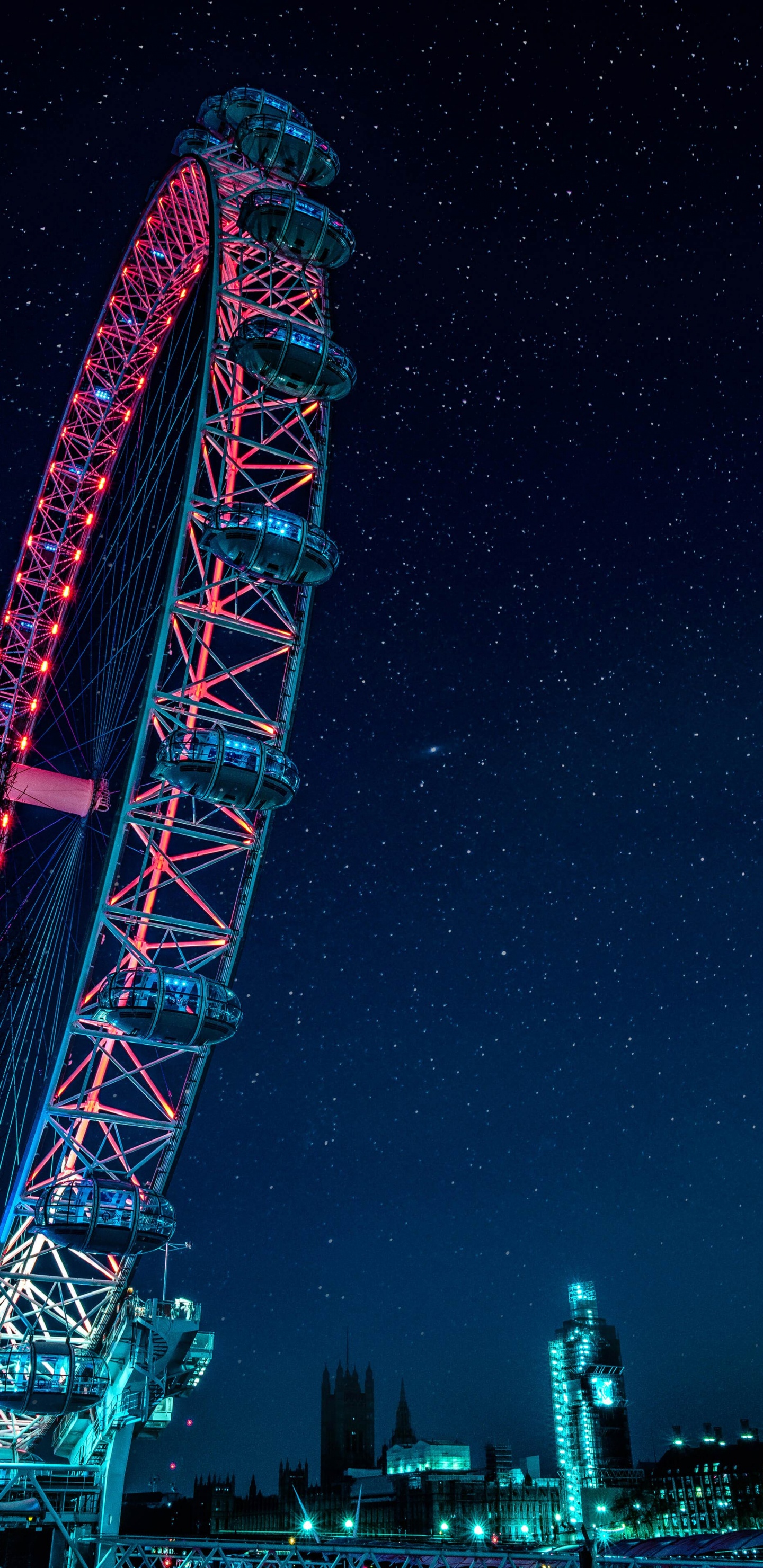 Обои ориблум, морская ириска, арт, синий, природа в разрешении 1440x2960