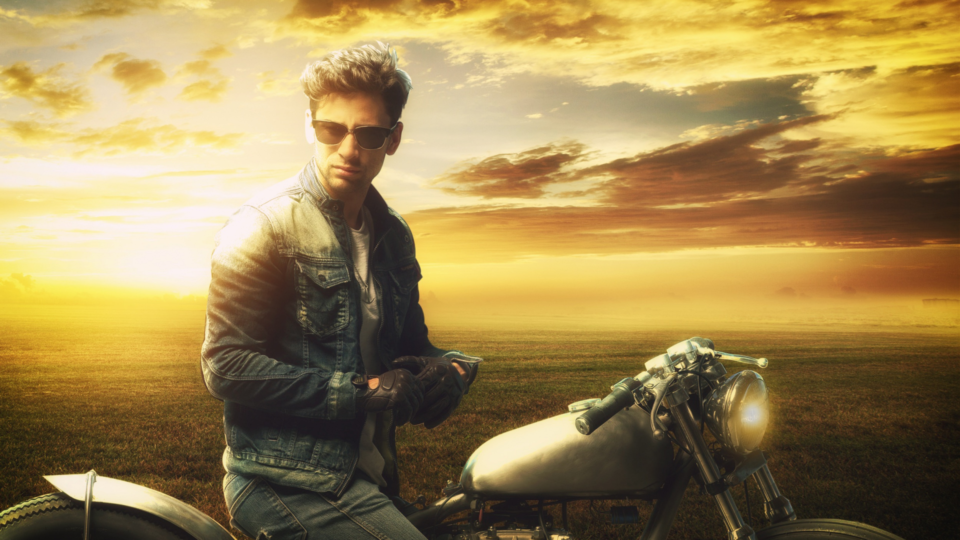 Обои мотоцикл, прохлада, мотоспорт, кино, кожаная куртка в разрешении 1920x1080