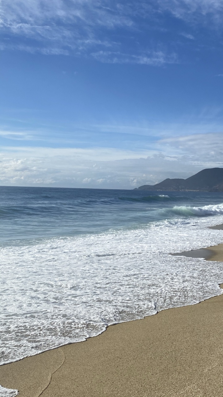 Обои море, вода, облако, пляж, дерево в разрешении 720x1280