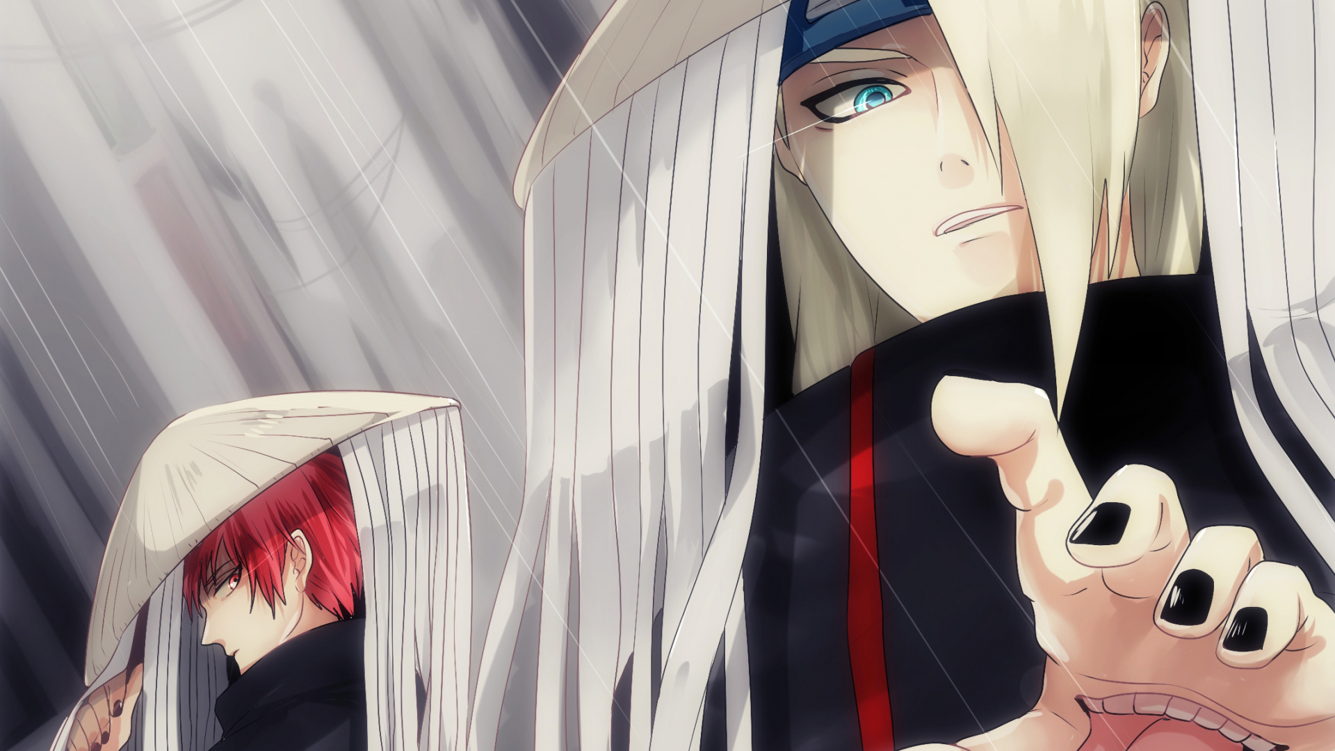 Обои Дейдара, аниме, химэ вырезать, розовый, мультфильм в разрешении 1920x1080