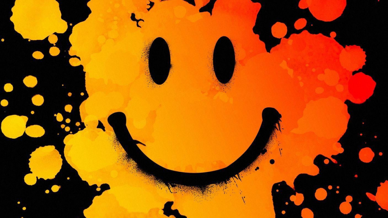 Обои Оранжевый цвет, улыбка, природа, Счастлив, жест в разрешении 1280x720