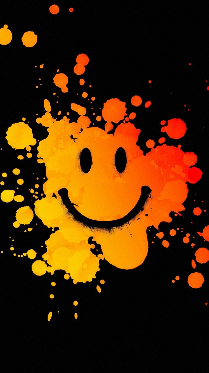 Обои Оранжевый цвет, улыбка, природа, Счастлив, жест в разрешении 720x1280
