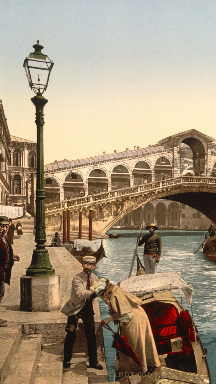 Обои история Венеции, смерть в Венеции, мост Риальто, Лидо-ди-Венеция, гондола в разрешении 720x1280