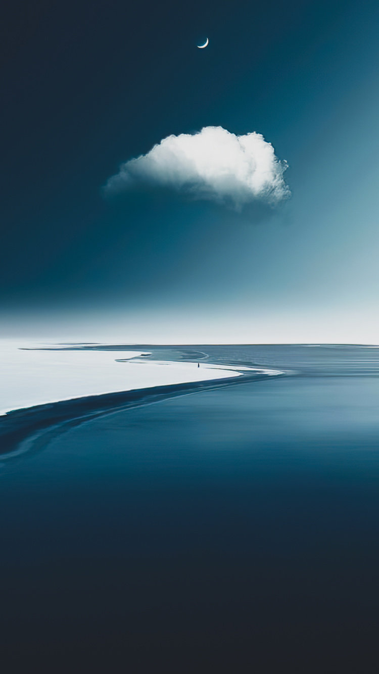 Обои просыпайся в небе, облако, вода, гидроресурсы, синий в разрешении 750x1334