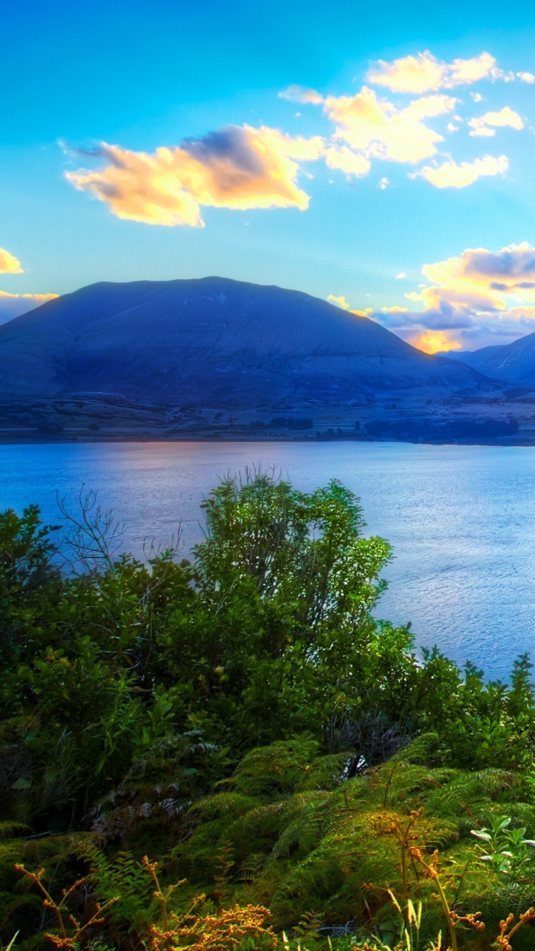 Обои природа, водоем, природный ландшафт, озеро, нагорье в разрешении 750x1334