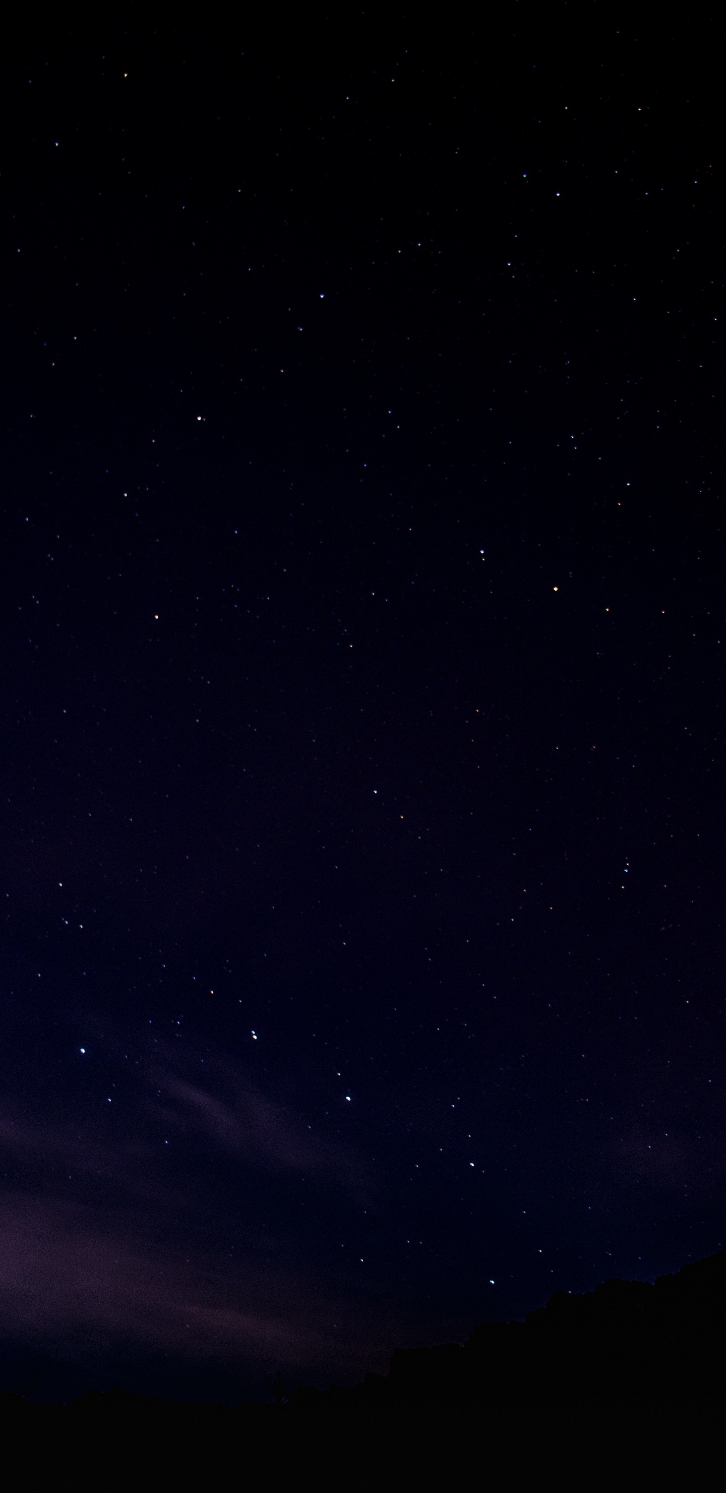 Обои черный, ночь, атмосфера, темнота, звезда в разрешении 1440x2960